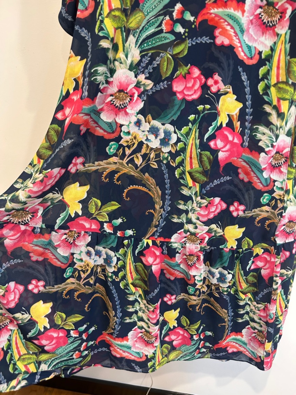 Soft Surroundings Samantha Navy Floral Maxi Wrap Dress plus size - Picture 5 of 8